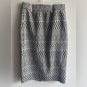 Tribal Patterned Pencil Skirt